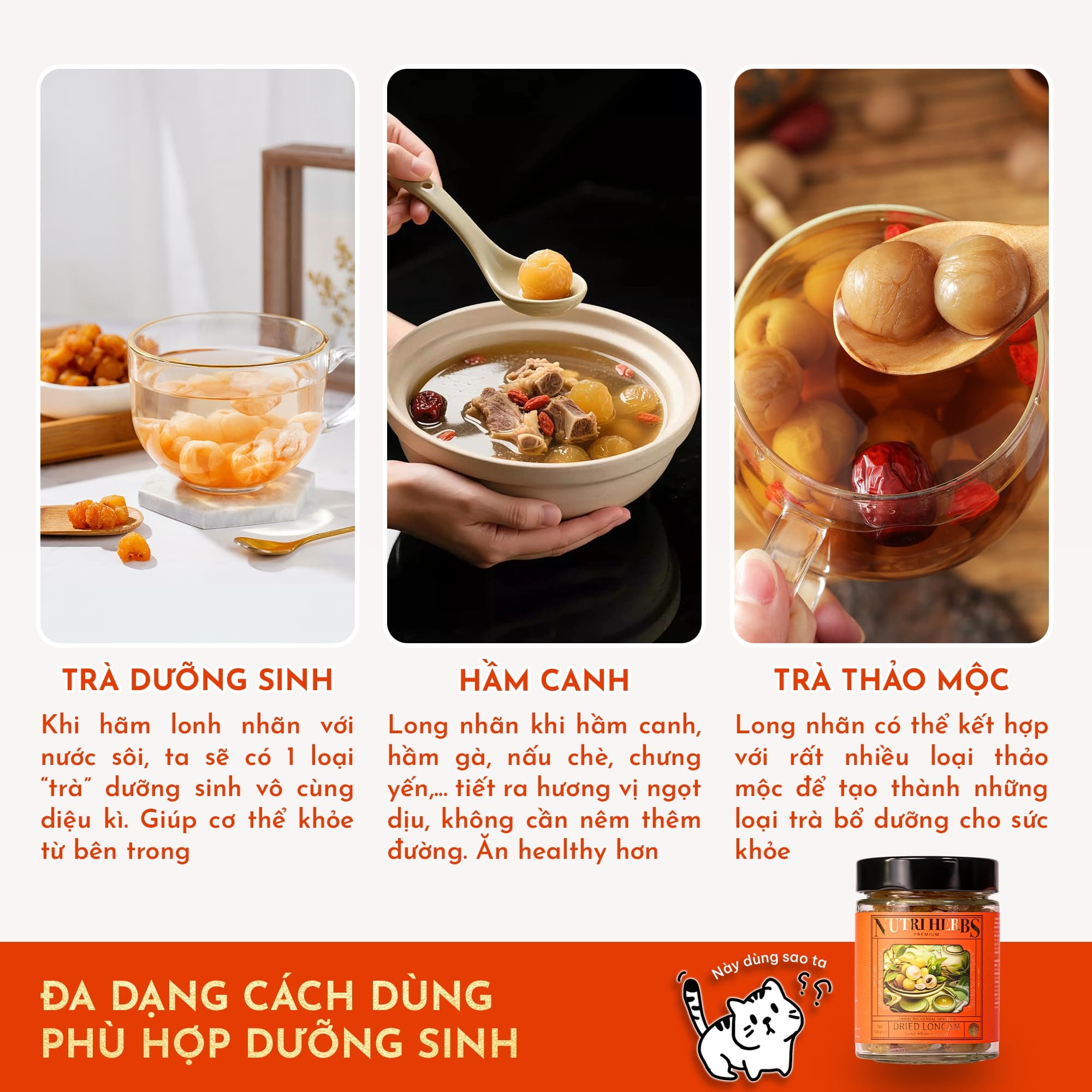 Hướng Dẫn Sử Dụng Long Nhãn Hưng Yên Sấy Khô Nutriherbs